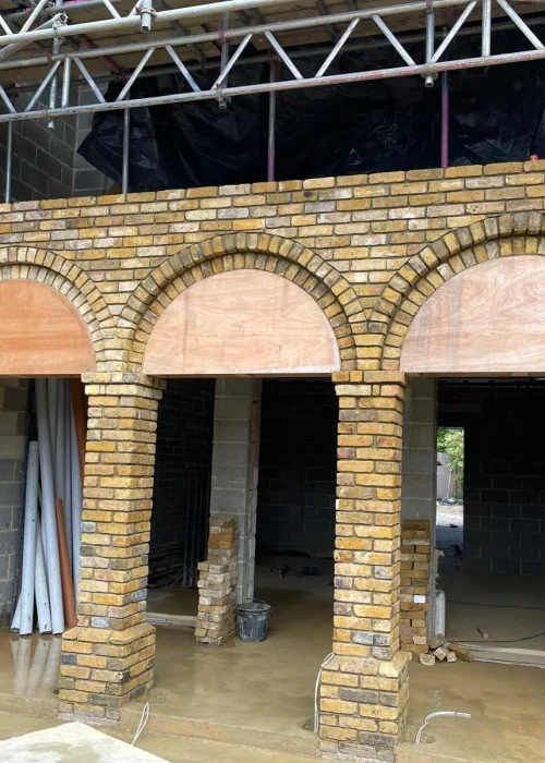 M&V Brickwork Ltd - Colons and Arches With Brick Work Build For New House (7)