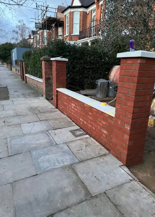M&V Brickwork Ltd - Garden Wall Build and Fit Coping Stone on It (6)